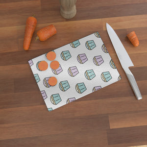 Cup Cake Glass Chopping Board