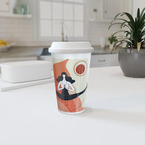 Yoga Splits Ceramic Travel Mug