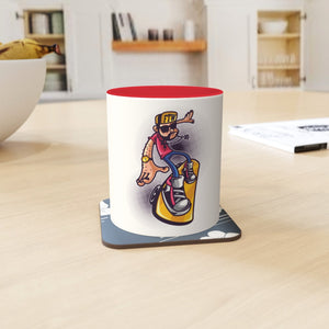 Outdoor Skateboarder Coloured Mug
