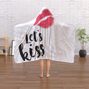 Words Hooded Polar Fleece Blanket