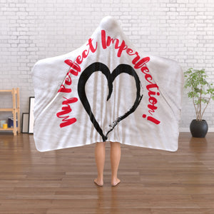 Words Perfect Imperfection Hooded Polar Fleece Blanket
