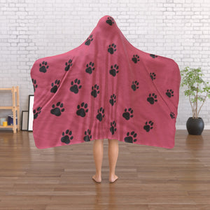 Paws Hooded Polar Fleece Blanket