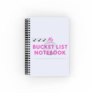 Words Bucket List Pink Notebook