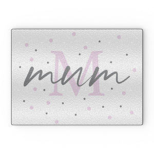 Mum M Glass Chopping Board