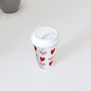 Love Heart Ceramic Travel Mug