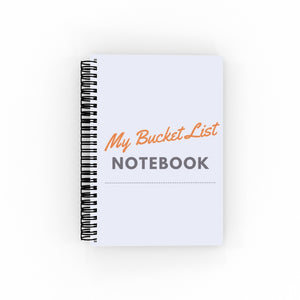 Words Bucket List Orange Notebook