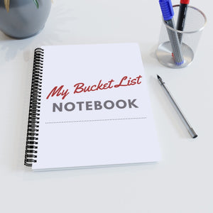 Words Bucket List Burgundy Notebook