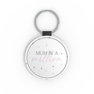 Mum in a Million Faux Leather Keyring