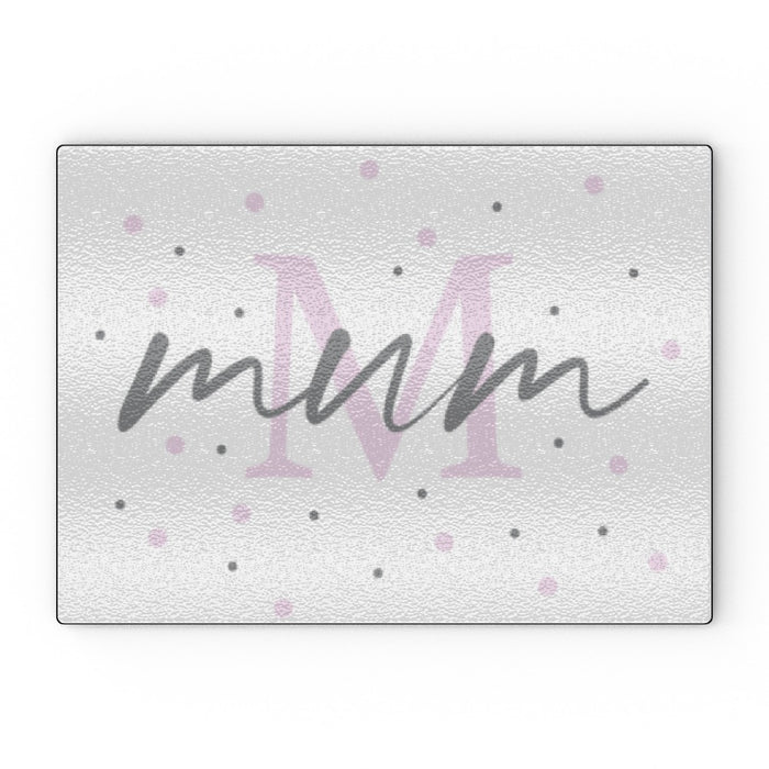 Mum M Glass Chopping Board